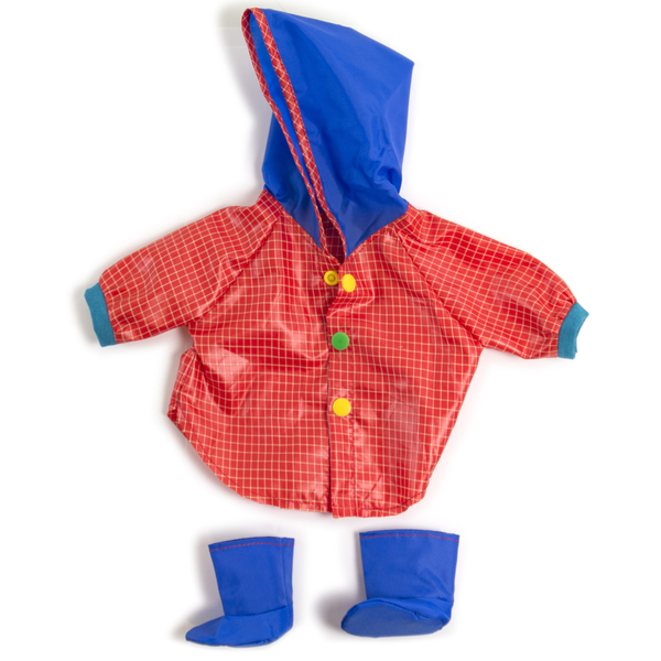 Miniland Educational Doll Clothes, Rain Coat + Boots 31556